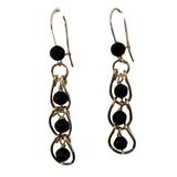 Cercei Aur 14K Gold Filled, Gresie Albastra