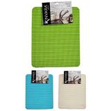 Set 3 covorase de baie, antialunecare, 32 x 40 cm, albastru, crem, verde