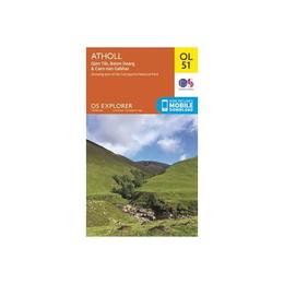 Atholl, Glen Tilt, Beinn Dearg & Carn nan Gabhar, editura Ordnance Survey