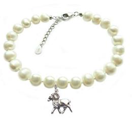 Bratara Zodiac Berbec cu Perle Naturale Albe 7 mm - Cadouri si Perle