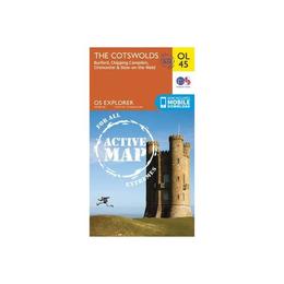 Cotswolds, Burford, Chipping Campden, Cirencester & Stow-on-, editura Ordnance Survey